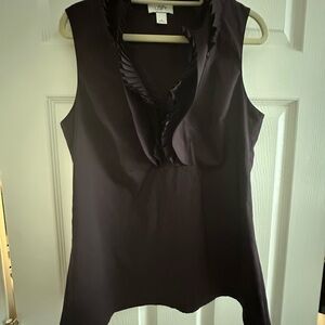 LOFT Dark Purple Sleeveless Blouse